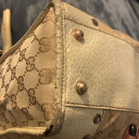 Authentic Vintage Gucci Tote purchased From @brandauthentic from GiGi🩷🩷🩷 - Picture 8 of 14